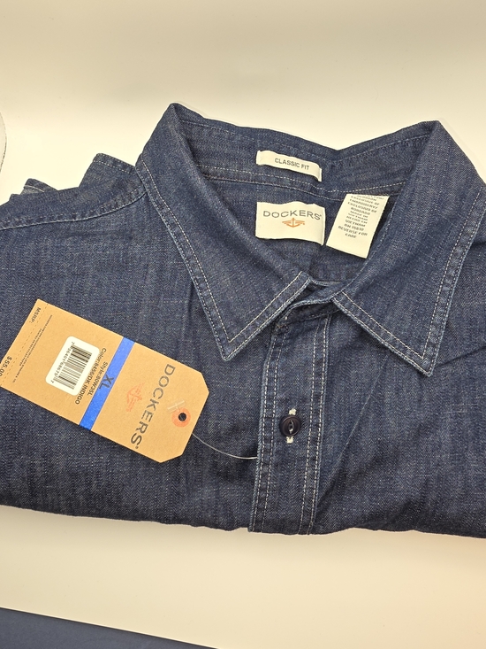 Dockers Other - Dockers Classic Fit Dark Denim Shirt - Blue